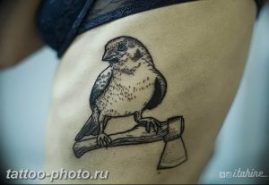 рисунка тату воробей 03.12.2018 №103 - photo tattoo sparrow - tattoo-photo.ru